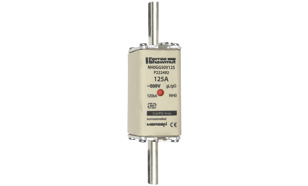 MERS NH0 gG 500Vac/250Vdc 120kAac/80kAdc 125A double ind. IEC - NH0GG50V125 - P222492