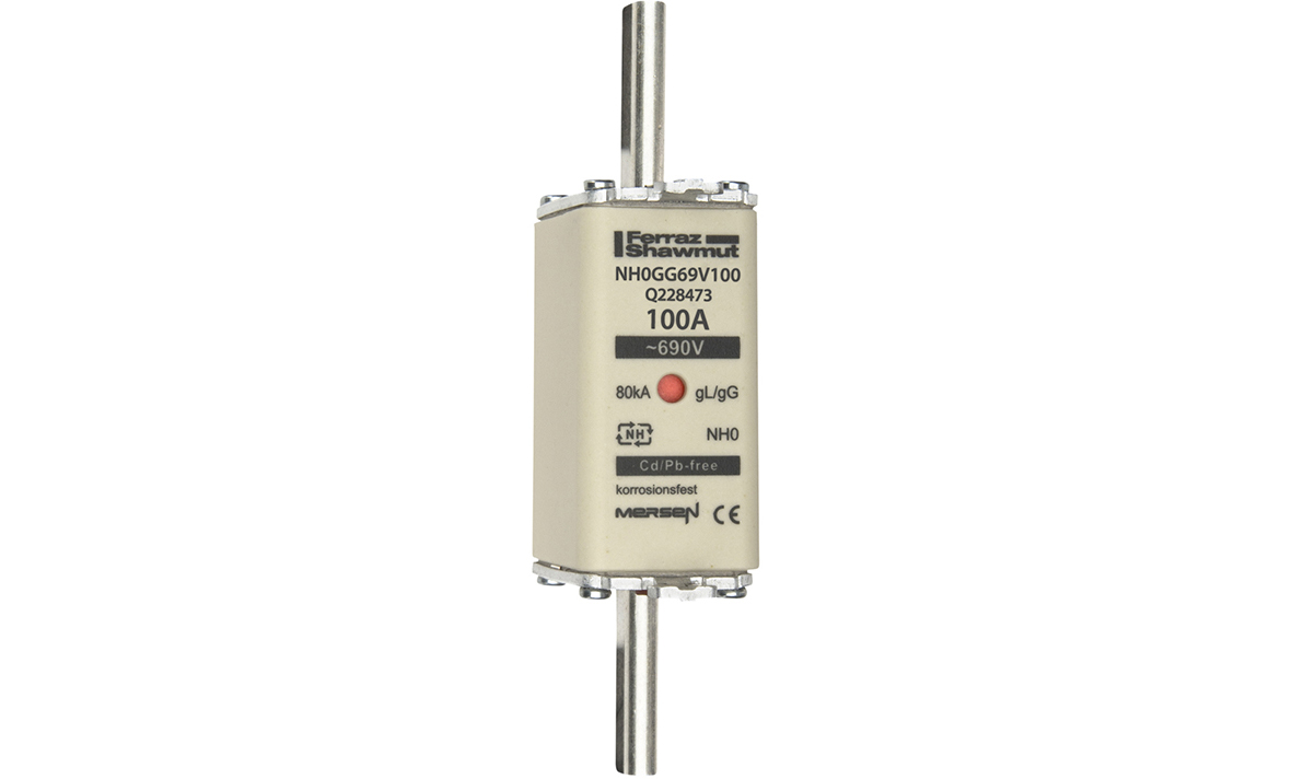 MERS NH0 gG 690Vac/400Vdc 80kA 100A double ind. IEC - NH0GG69V100 - Q228473