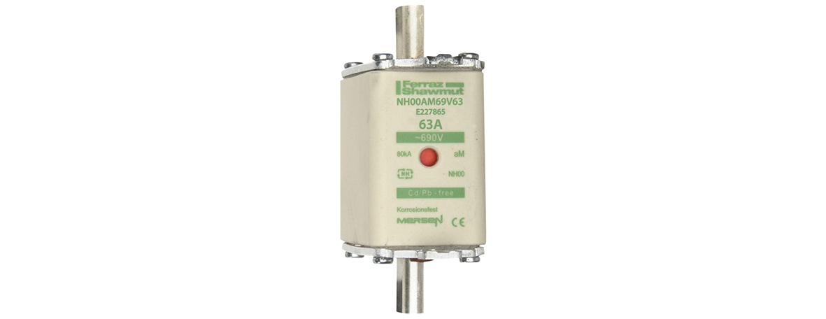 MERS NH00 aM 690Vac 80kA 63A double ind. IEC - NH00AM69V63 - E227865