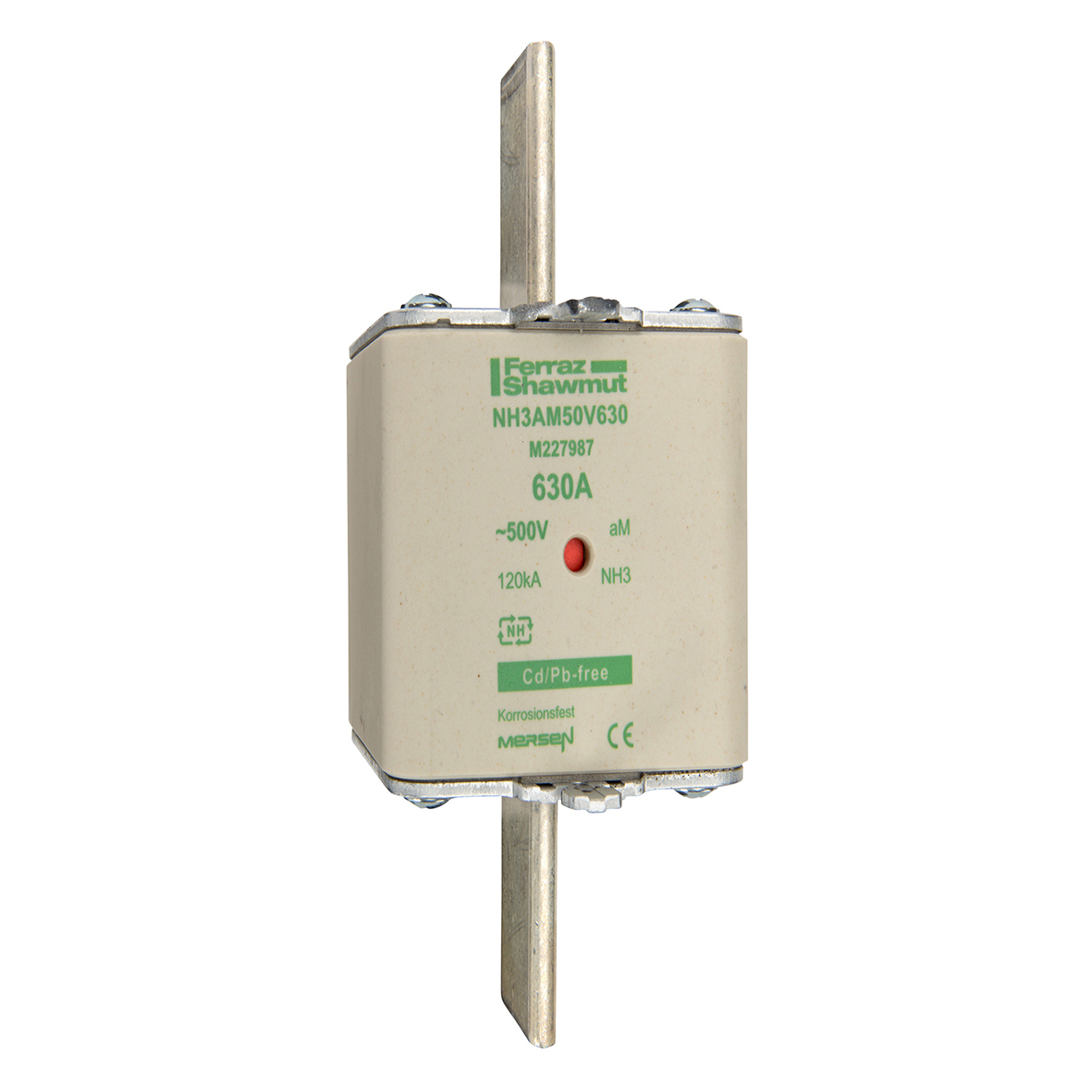 MERS NH3 aM 500Vac 120kA 630A double ind. IEC- NH3AM50V630 - M227987