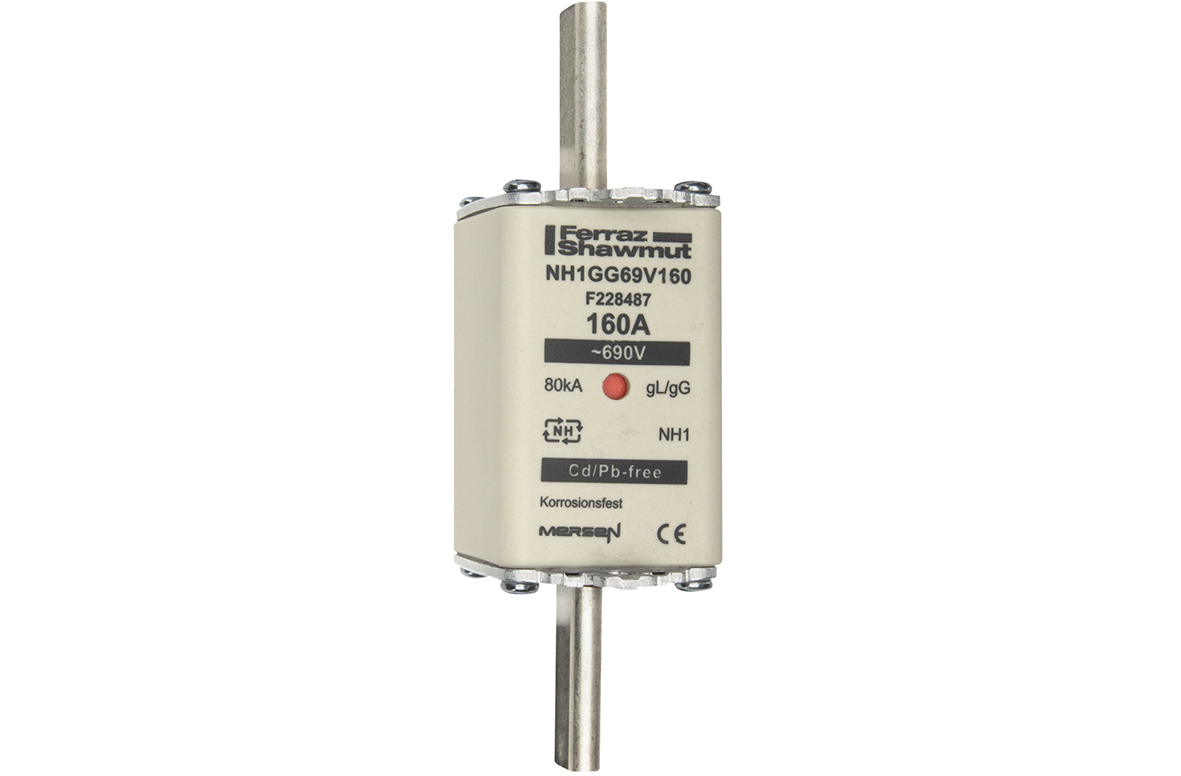 MERS NH1 gG 690Vac/400Vdc 80kA 160A double ind. IEC  - NH1GG69V160 - F228487