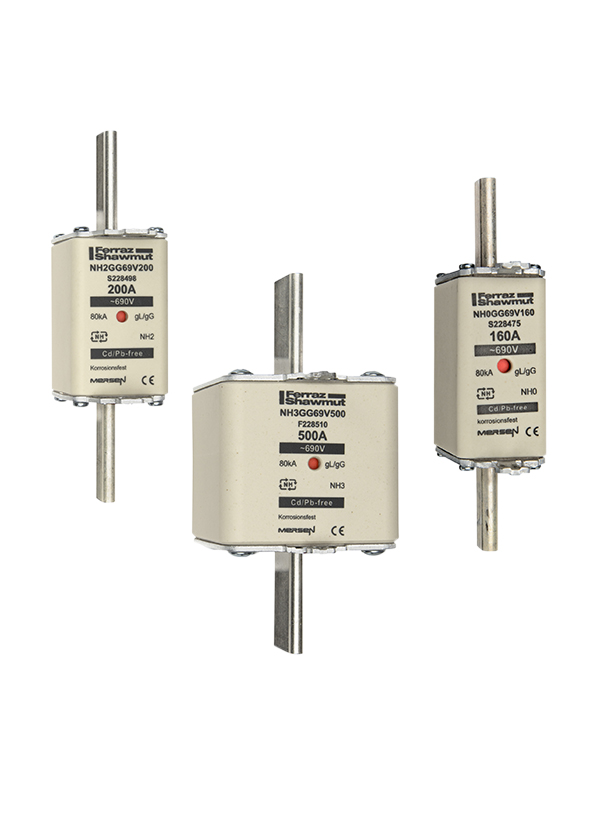MERS NH2 gG 690Vac/250Vdc 80kA 315A double ind. IEC - NH2GG69V315 - X228502