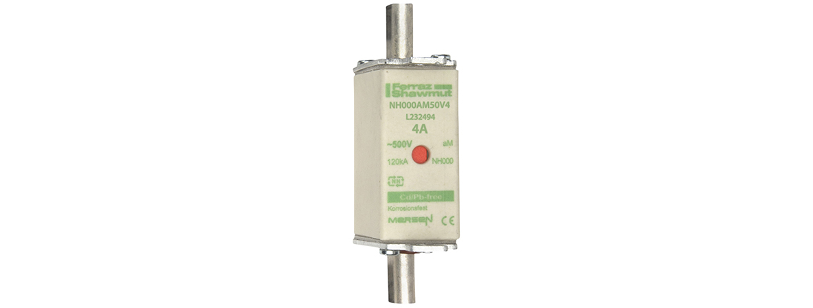 MERS NH000 aM 500Vac 120kA 4A double ind. IEC - NH000AM50V4 - L232494