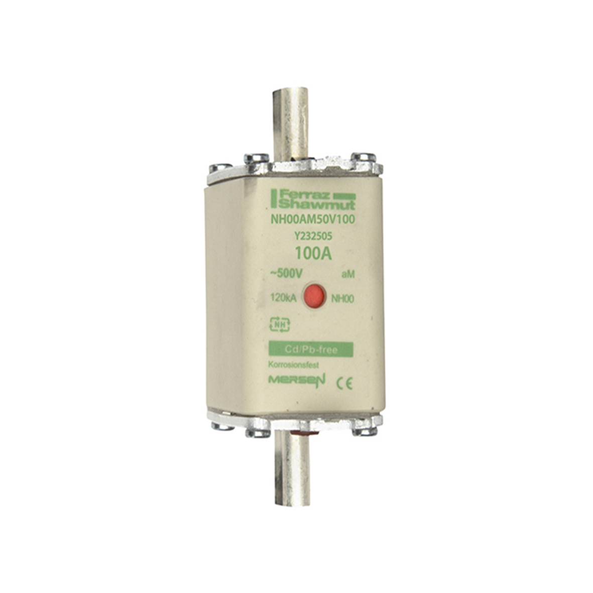 MERS NH00 aM 500Vac 120kA 100A double ind. IEC - NH00AM50V100 - Y232505