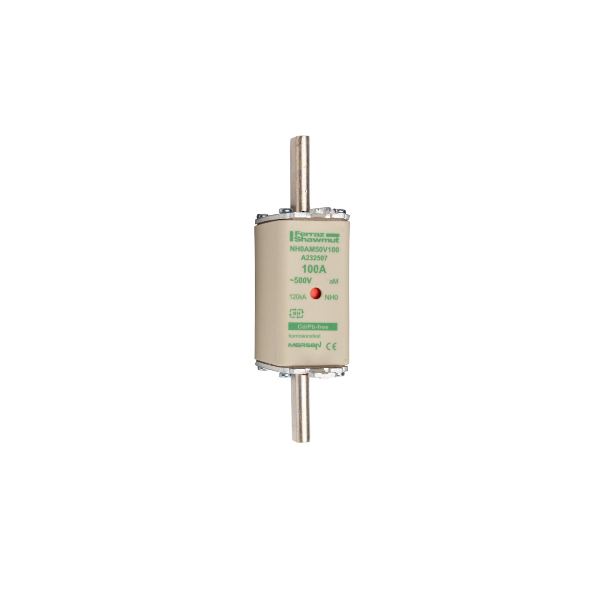 MERS NH0 aM 500Vac 120kA 100A double ind. IEC - NH0AM50V100 - A232507