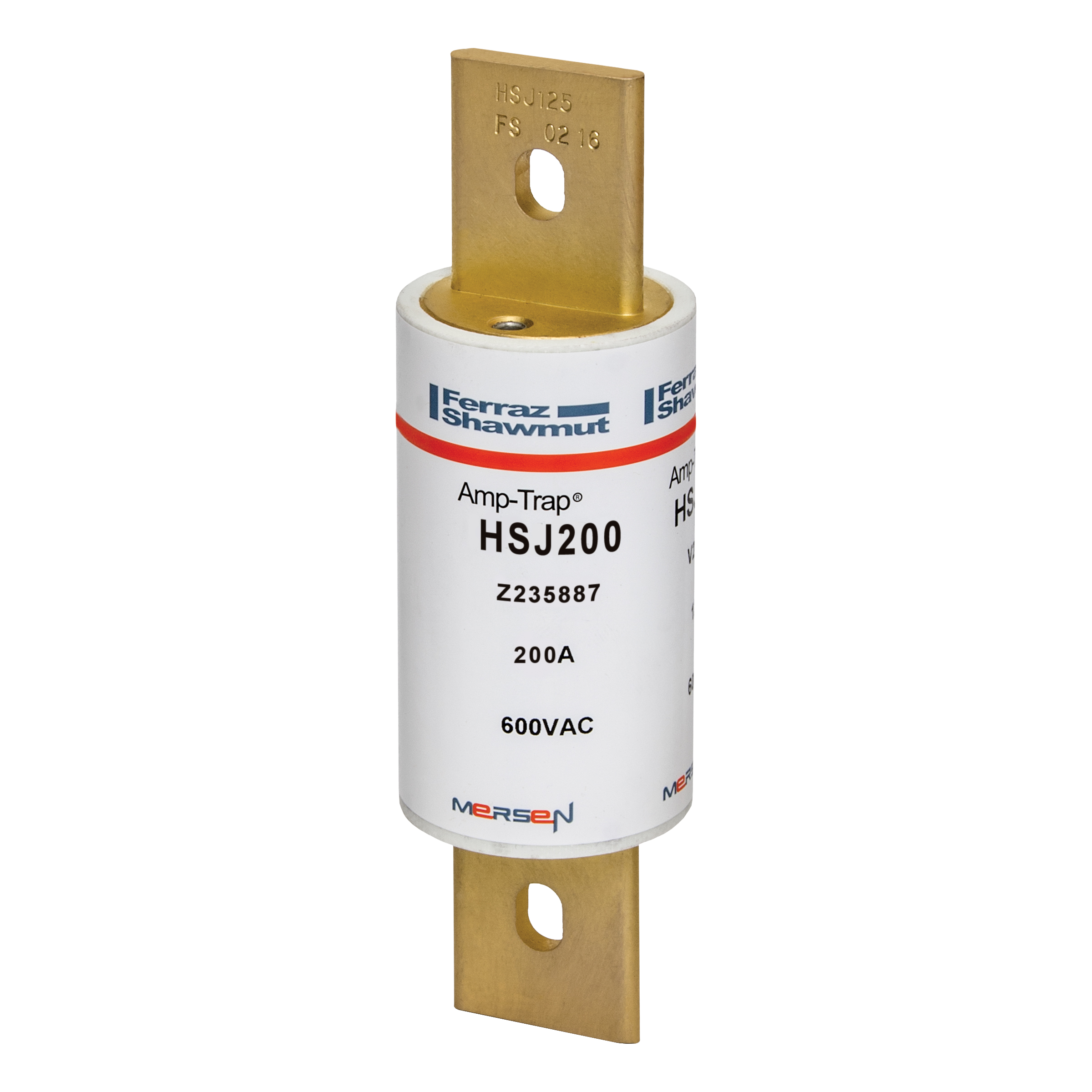 MERS HS 41x146mm Class J 600Vac/500Vdc 200kAac/100kAdc 200A UL - HSJ200 - Z235887