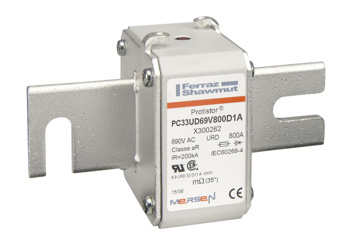 MERS HS Size 33 aR 690Vac 200kA 800A URD DIN10 blades IEC/UL - PC33UD69V800D1A - X300262