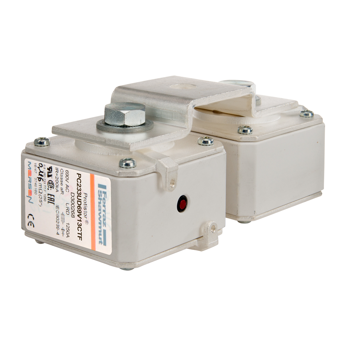 MERS HS Size 2x33 aR 690Vac 170kA 1250A URD TTF M12 IEC/UL - PC233UD69V13CTF - D300268