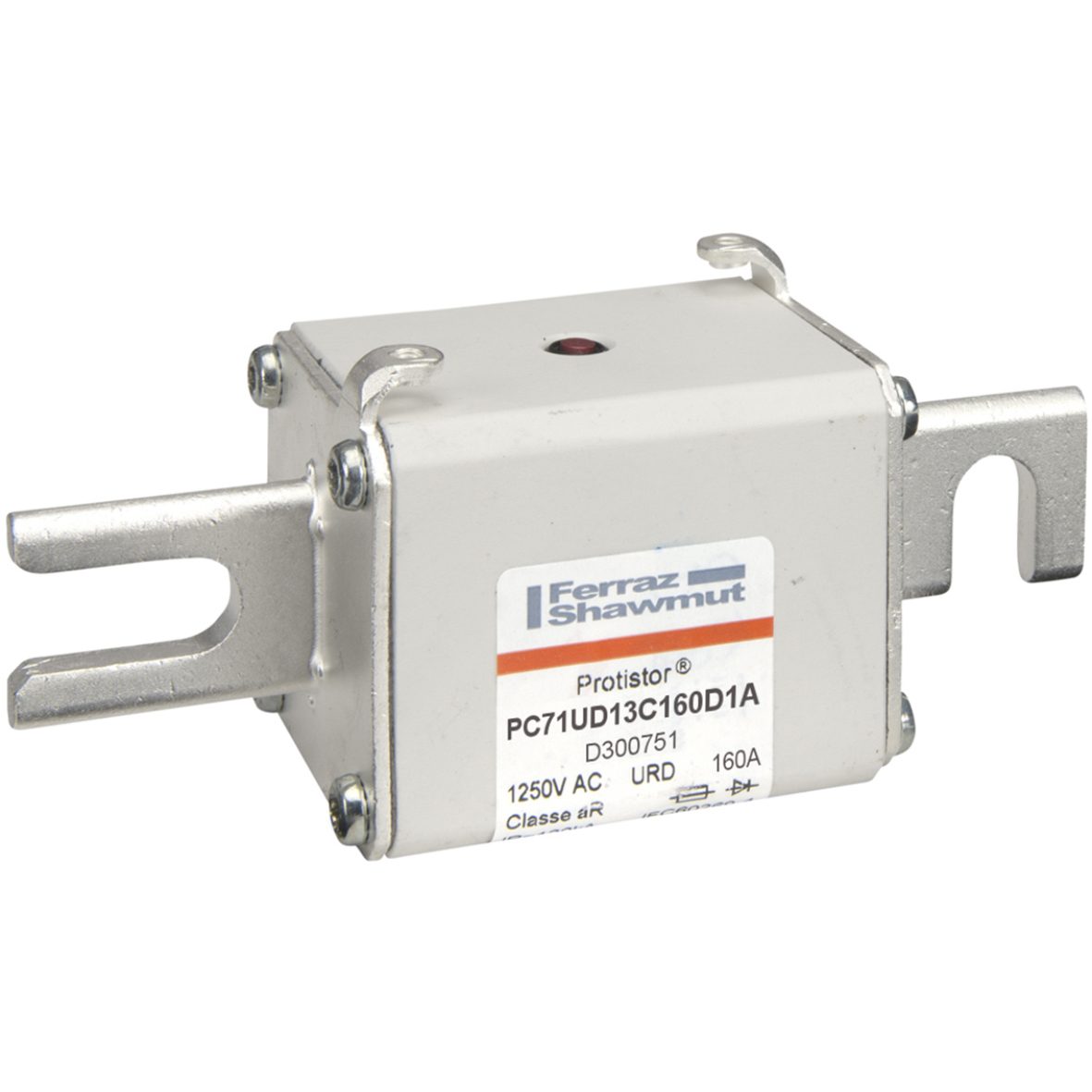 MERS HS Size 71 aR 1250Vac 126kA 160A DIN110 blades IEC/UL -  PC71UD13C160D1A - D300751