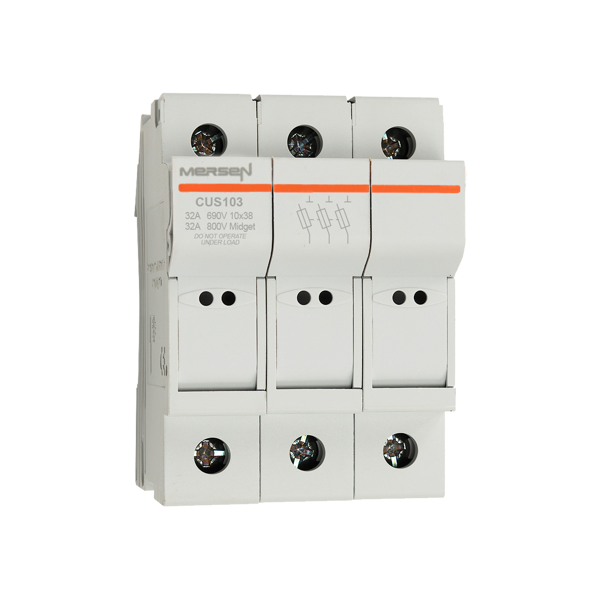 MERS Fuse holder 10x38mm 3P 800Vac/1000Vdc max. 32A IEC/UL - CUS103 - A1062715
