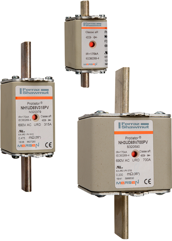 MERS HS NH00 aR 690Vac 170kA 63A double ind. IEC/UL  - NH00UD69V63PV - V320155