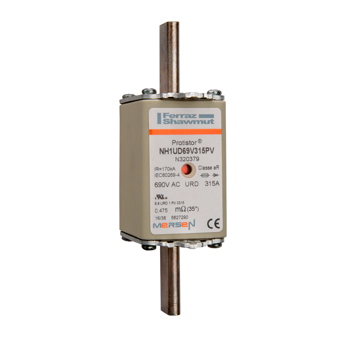 MERS HS NH1 aR 690Vac 170kA 315A double ind. IEC/UL  - NH1UD69V315PV - N320379