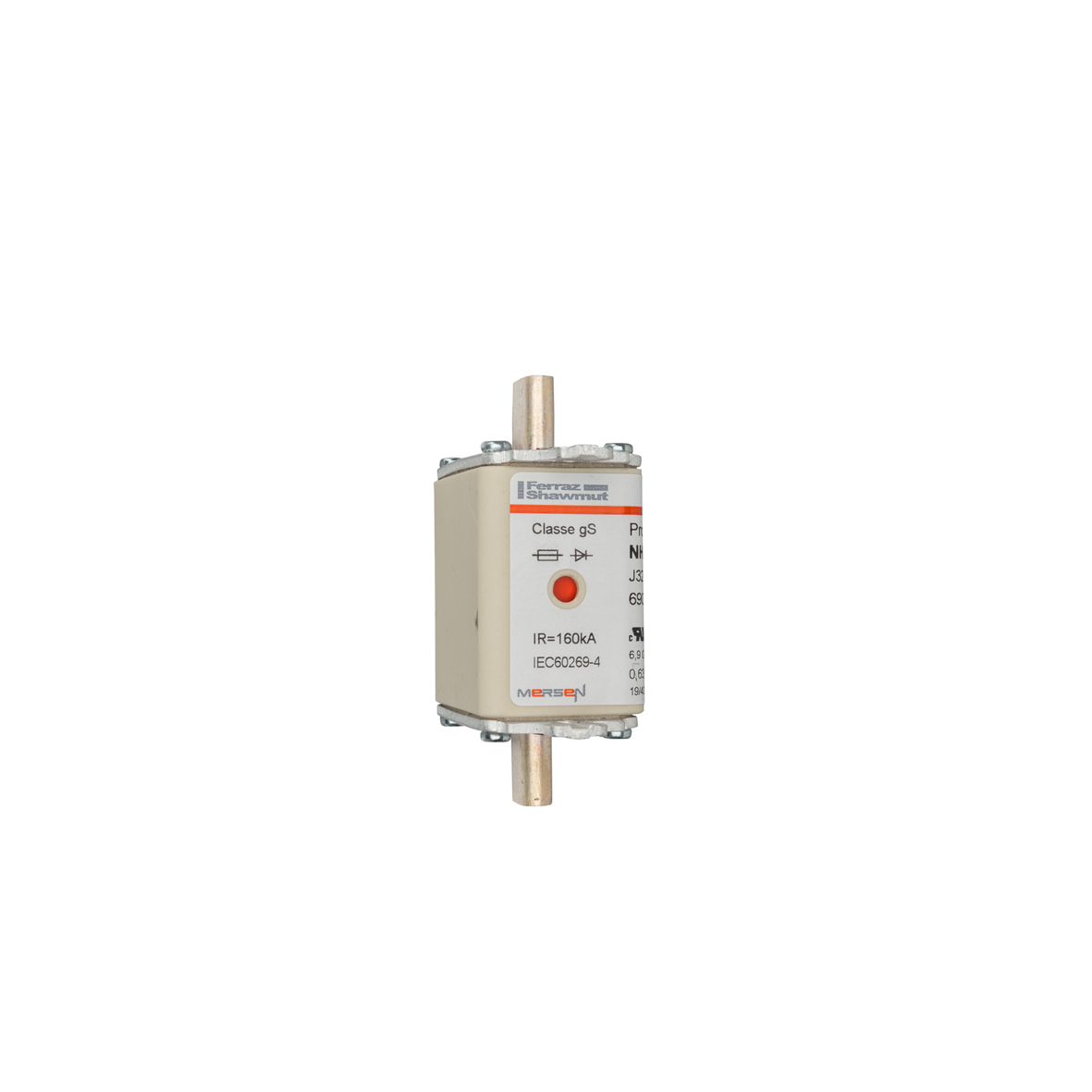 MERS HS NH00 gS 690Vac 160ka 160A double ind. IEC/UL - NH00GS69V160PV - J322169