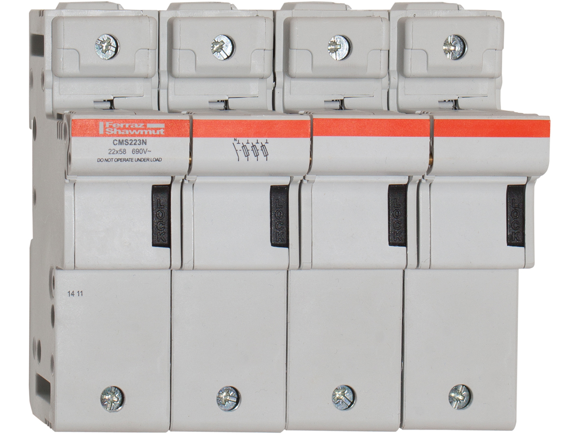 MERS Fuse holder 22x58mm 3P+N 690Vac/dc max. 125A IEC - CMS223N - A331108