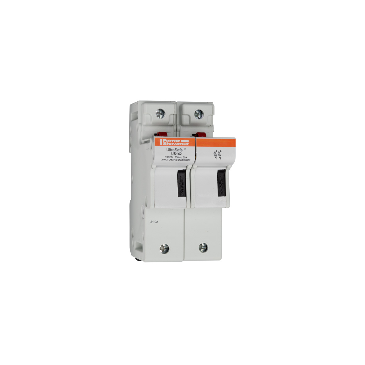 MERS Fuse holder 14x51mm 2P 750Vac/dc max. 50A IEC/UL - US142 - G331137