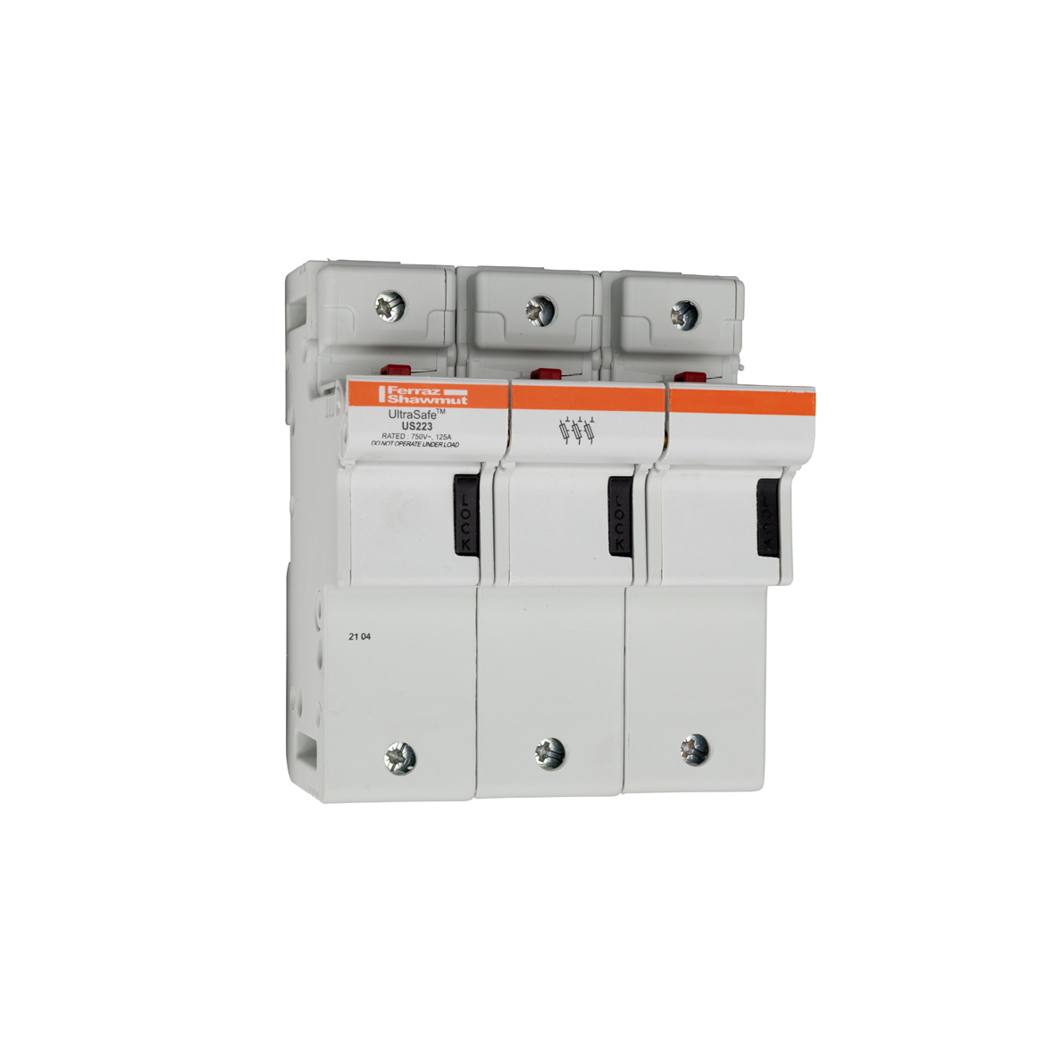 MERS Fuse holder 22x58mm 3P 690Vac/dc max. 125A IEC/UL - US223 - R331169
