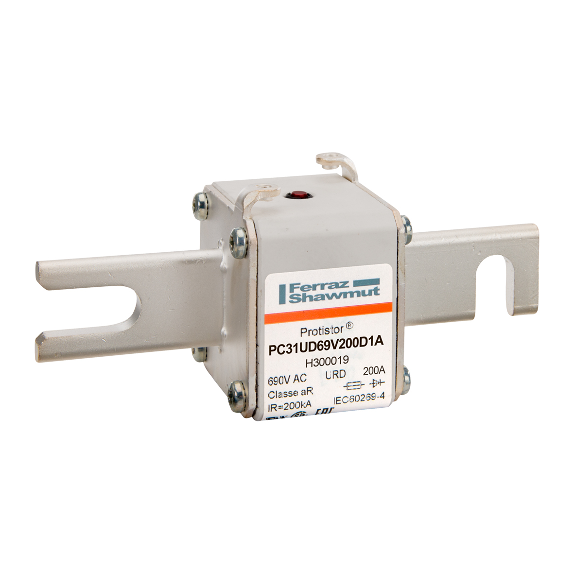 MERS HS Size 31 aR 690Vac 200kA 200A DIN110 blades IEC/UL - PC31UD69V200D1A - H300019
