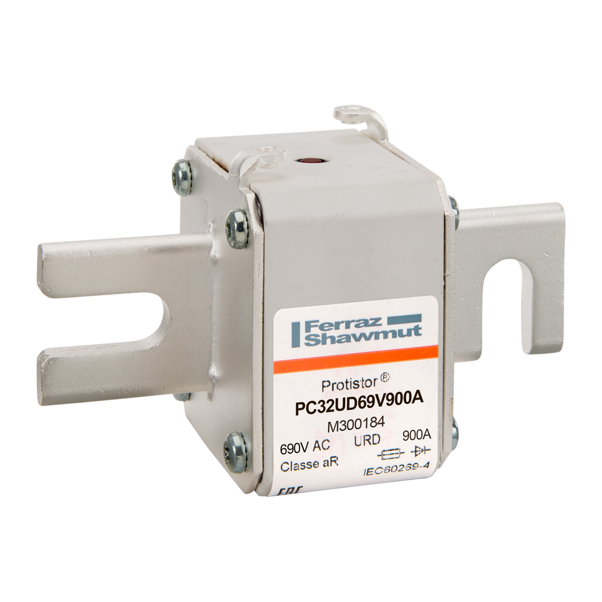 MERS HS Size 32 aR 690Vac 200kA 900A DIN80 blades IEC/UL - PC32UD69V900A - M300184