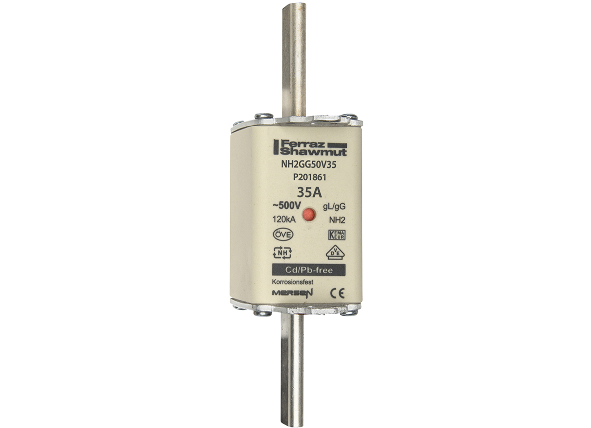 MERS NH2 gG 500Vac/250Vdc 120kAac/80kAdc 35A Dual ind. IEC - NH2GG50V35 - P201861