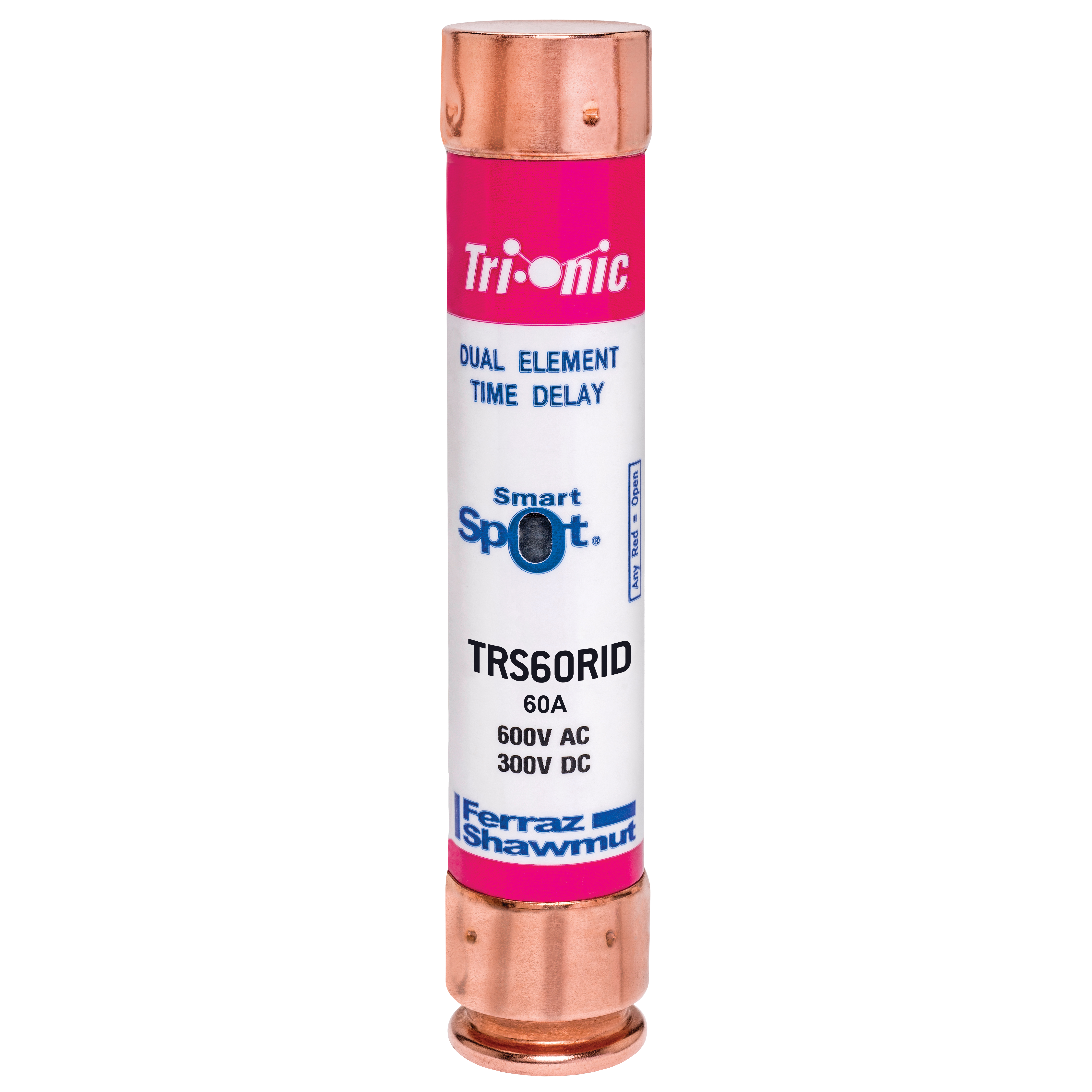 MERS 21x76mm Class RK5 Time delay 600Vac/300Vdc 200kAac/20kAdc 60A blow fuse Ind. UL - TRS60RID
