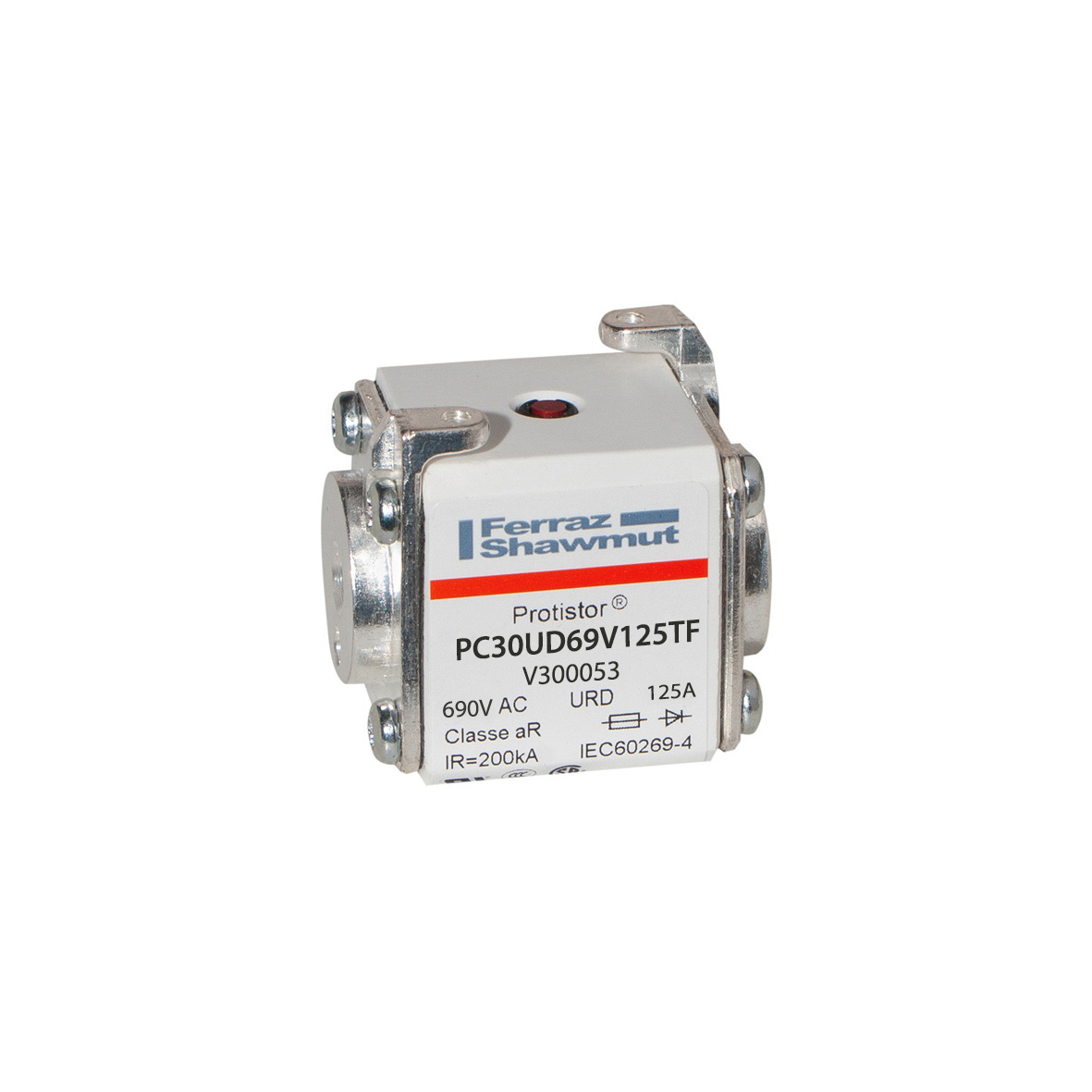 MERS  HS Size 30 aR 690Vac 200kA 125A TTF M8 IEC/UL - PC30UD69V125TF - V300053
