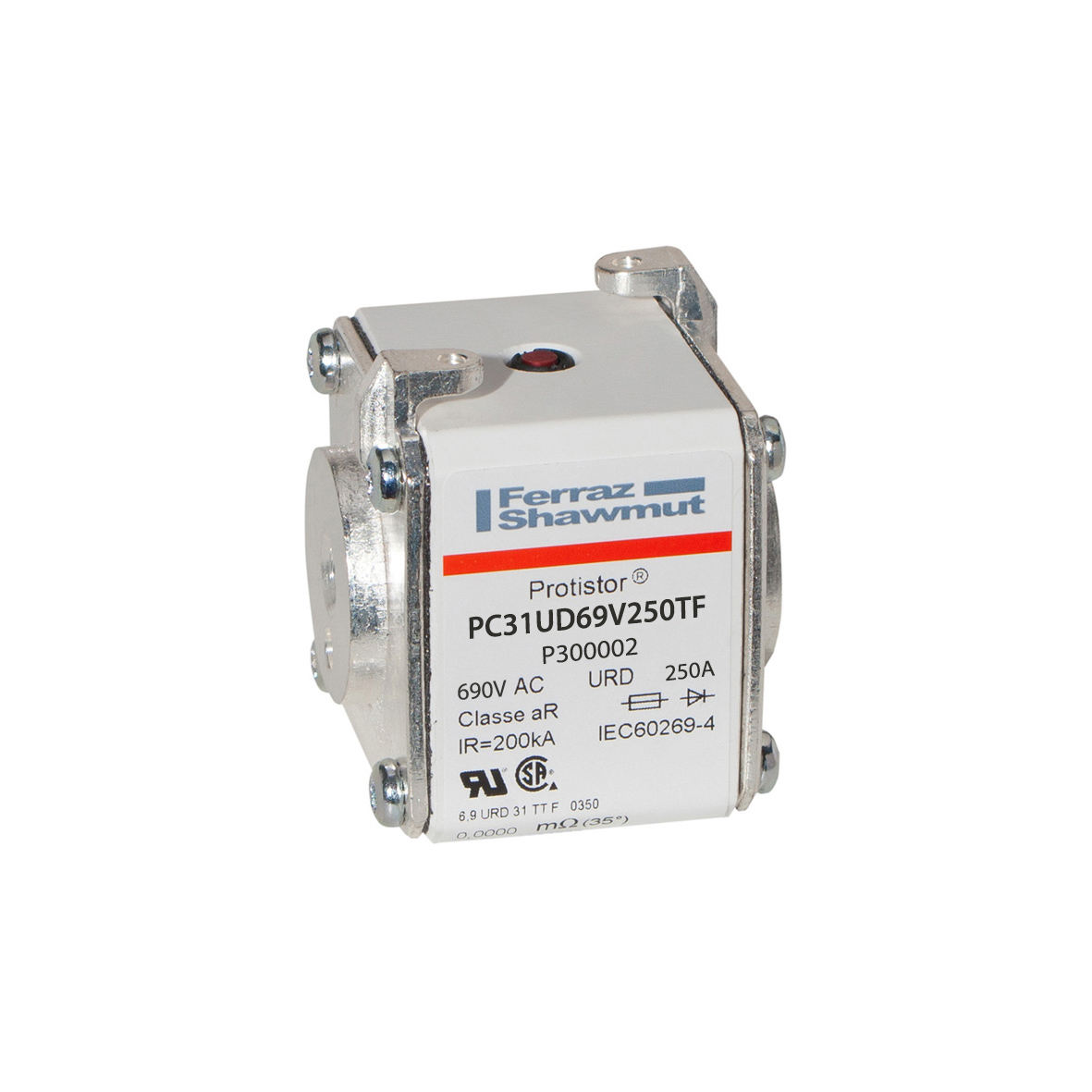 MERS HS Size 31 aR 690Vac 200kA 250A TTF M8 IEC/UL - PC31UD69V250TF - P300002