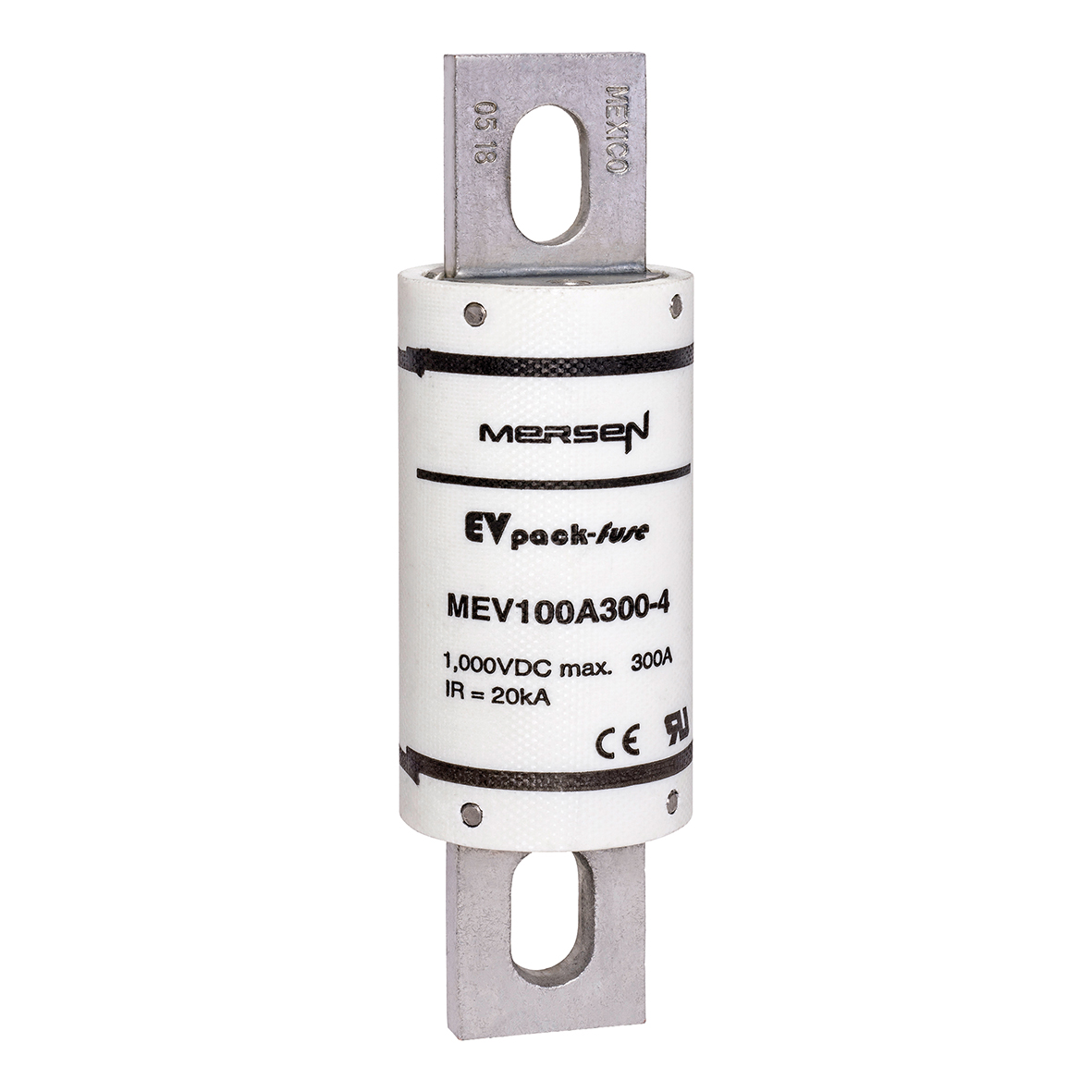 MERS EV Pack Fuse 38x73mm EV 1000Vdc 20kA 300A Blade mount - MEV100A300-4