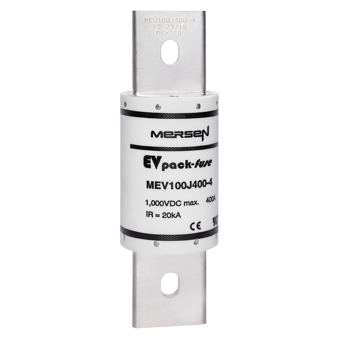 MERS EV Pack Fuse 54x86mm EV 1000Vdc 20kA 400A Blade mount - MEV100J400-4