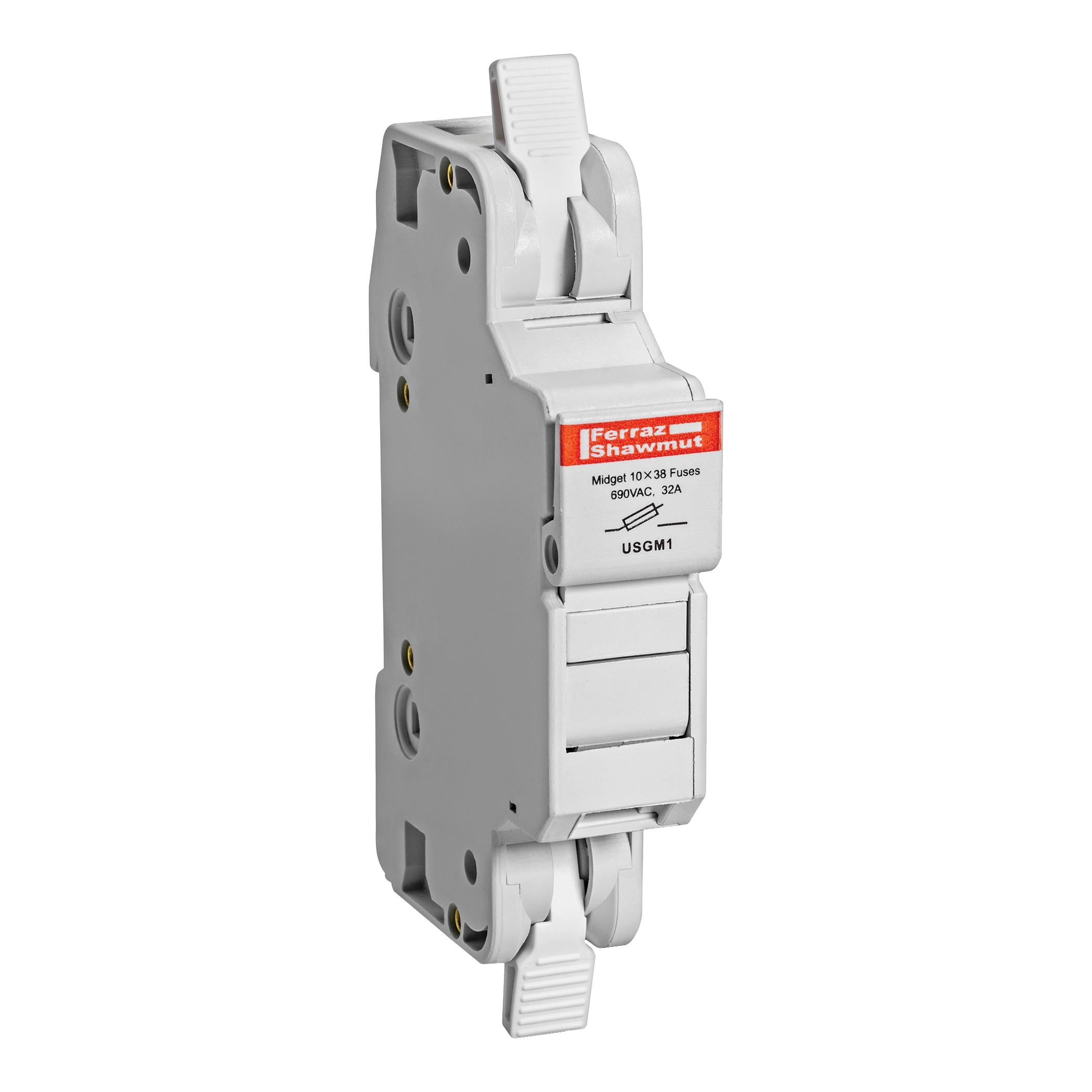 MERS Fuse holder 10x38mm 1P Midget fuse 750Vac/1000Vdc max. 30A IEC/UL - USGM1