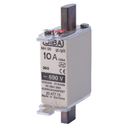 SIBA NH00 gG 690Vac 120kA 10A - 2047713.10