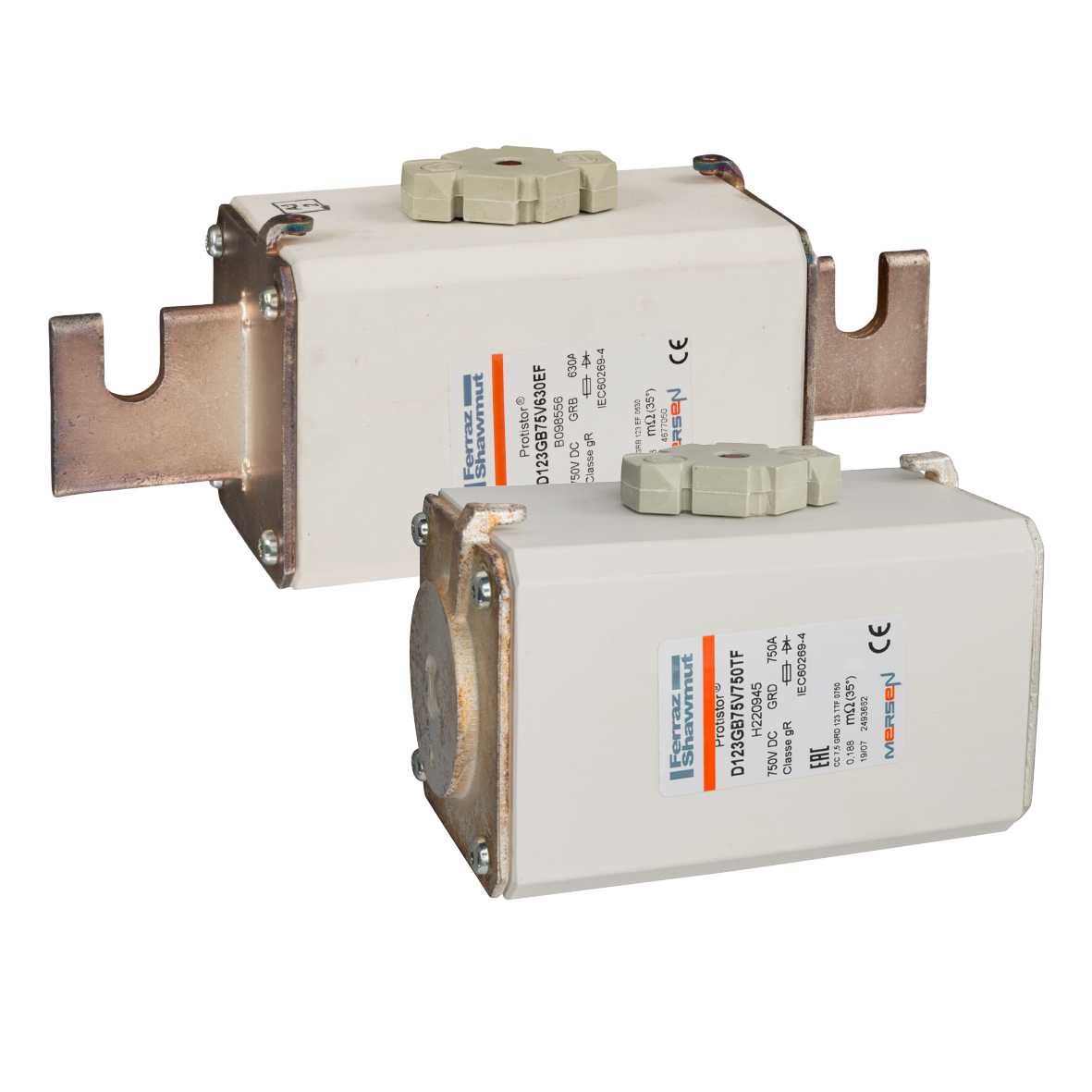 MERS HS Size 123 gR 750Vdc 100kA 700A TTF striker IEC - D123GB75V700TF - F090441