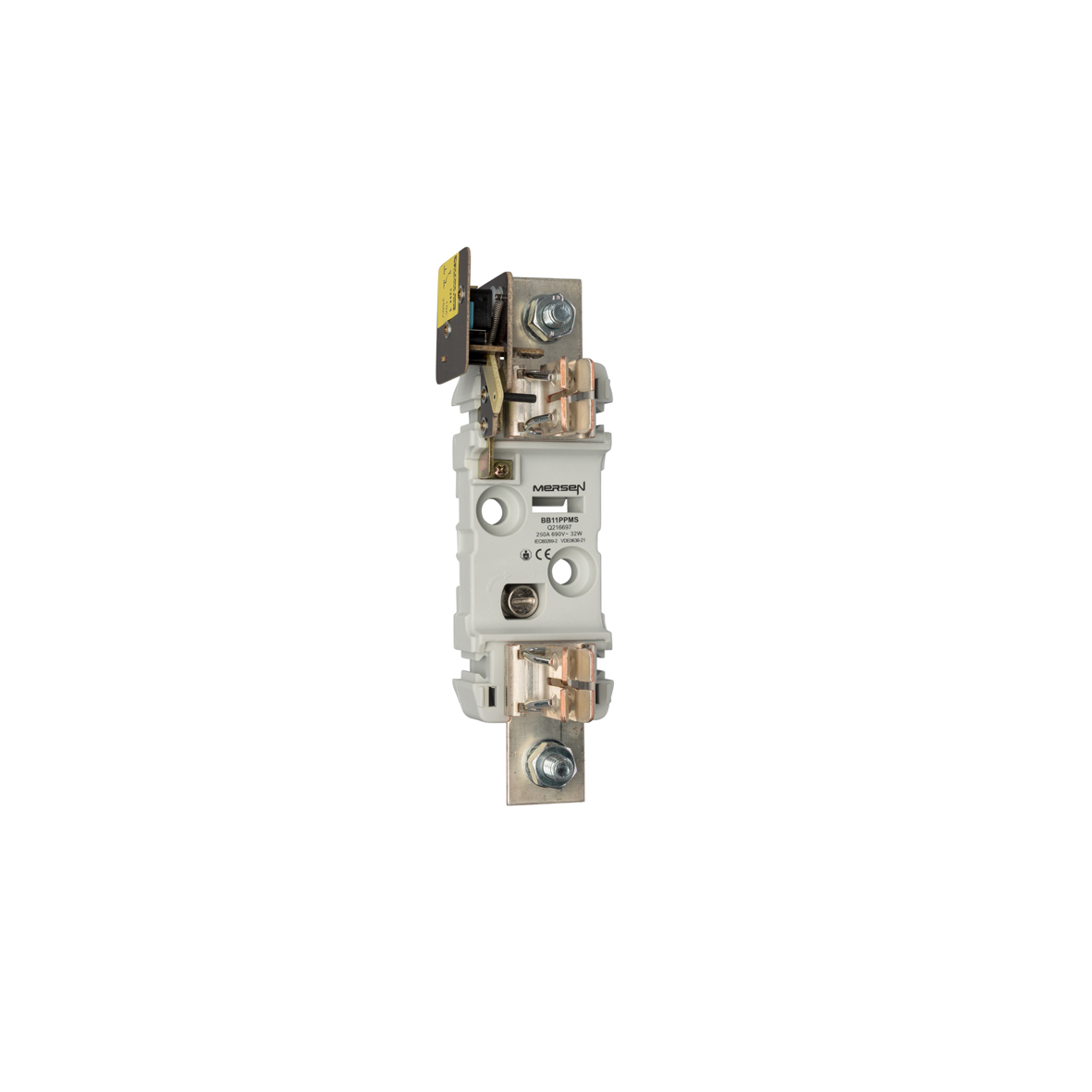 MERS Fuse holder NH1 1000Vac/dc max. 250A Screw DIN rail striker IEC - BB11PPMS - Q216697