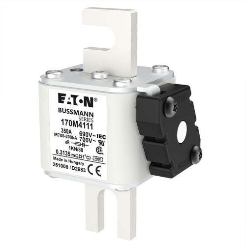 BUSS HS Size 1 aR 690Vac 200kA 350A IEC/DIN 1KN/80 AR UC Type K-ind. - 170M4111