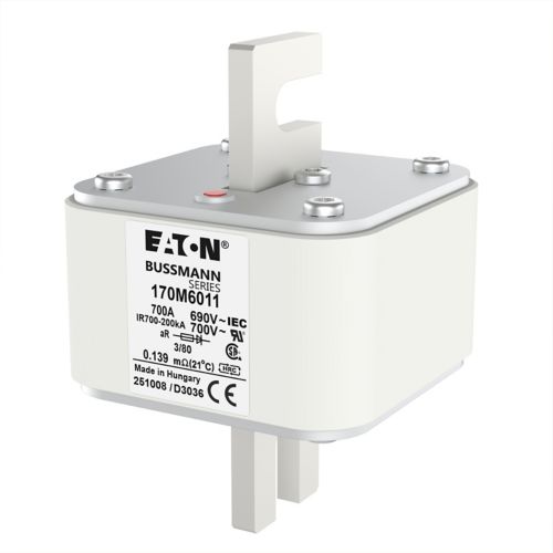 BUSS HS Size 3 aR 690Vac 200kA 700A IEC/DIN 3/80 AR UC - 170M6011