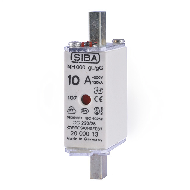 SIBA NH000 gG 500Vac 120kA 2A Dual ind. Isolated - 2043813.2