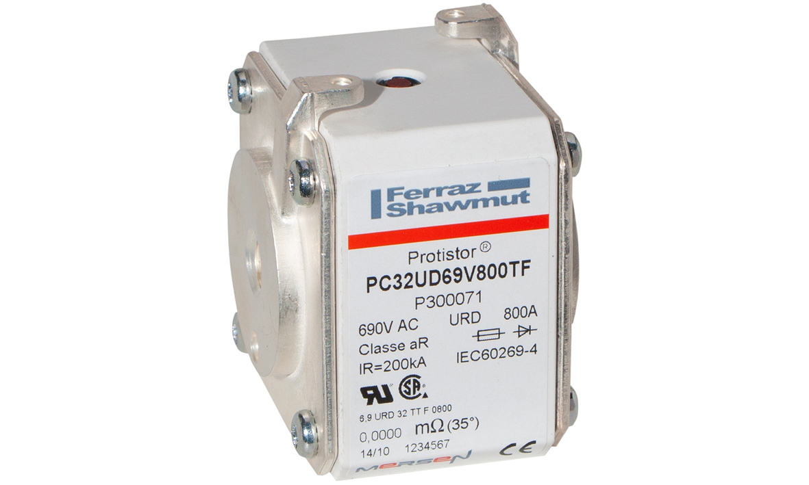 MERS HS Size 32 aR 690Vac 200kA 800A URD TTF M10 IEC/UL - PC32UD69V800TF - P300071