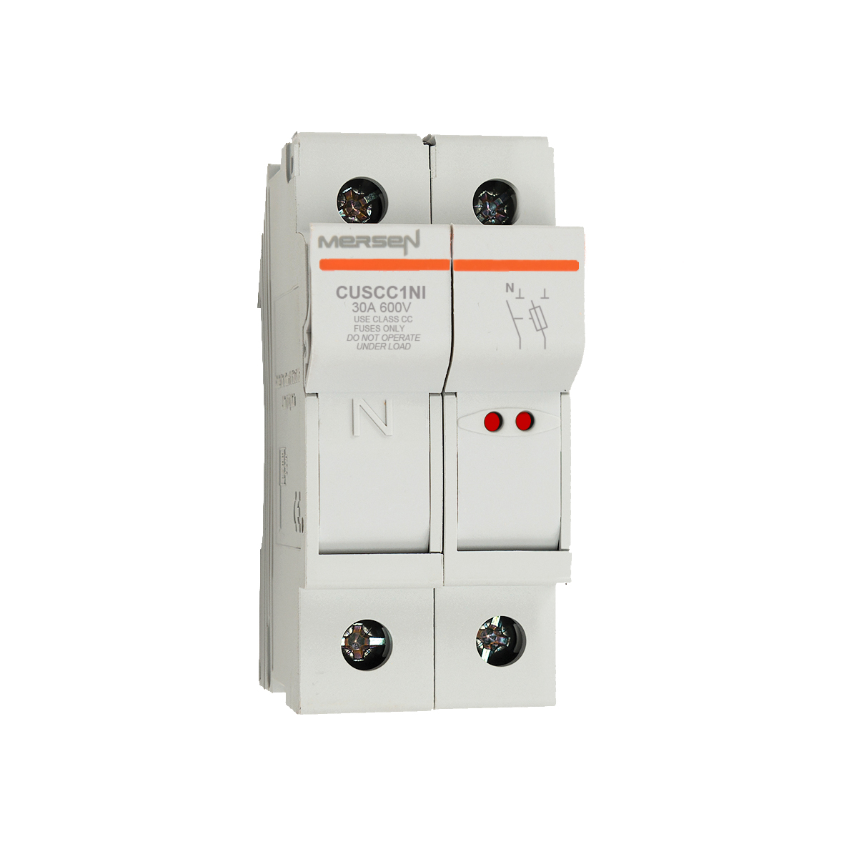 MERS Fuse holder Class CC 1P+N C/I 600Vac/dc max. 30A IEC / UL ind. -  CUSCC1NI - L1062794