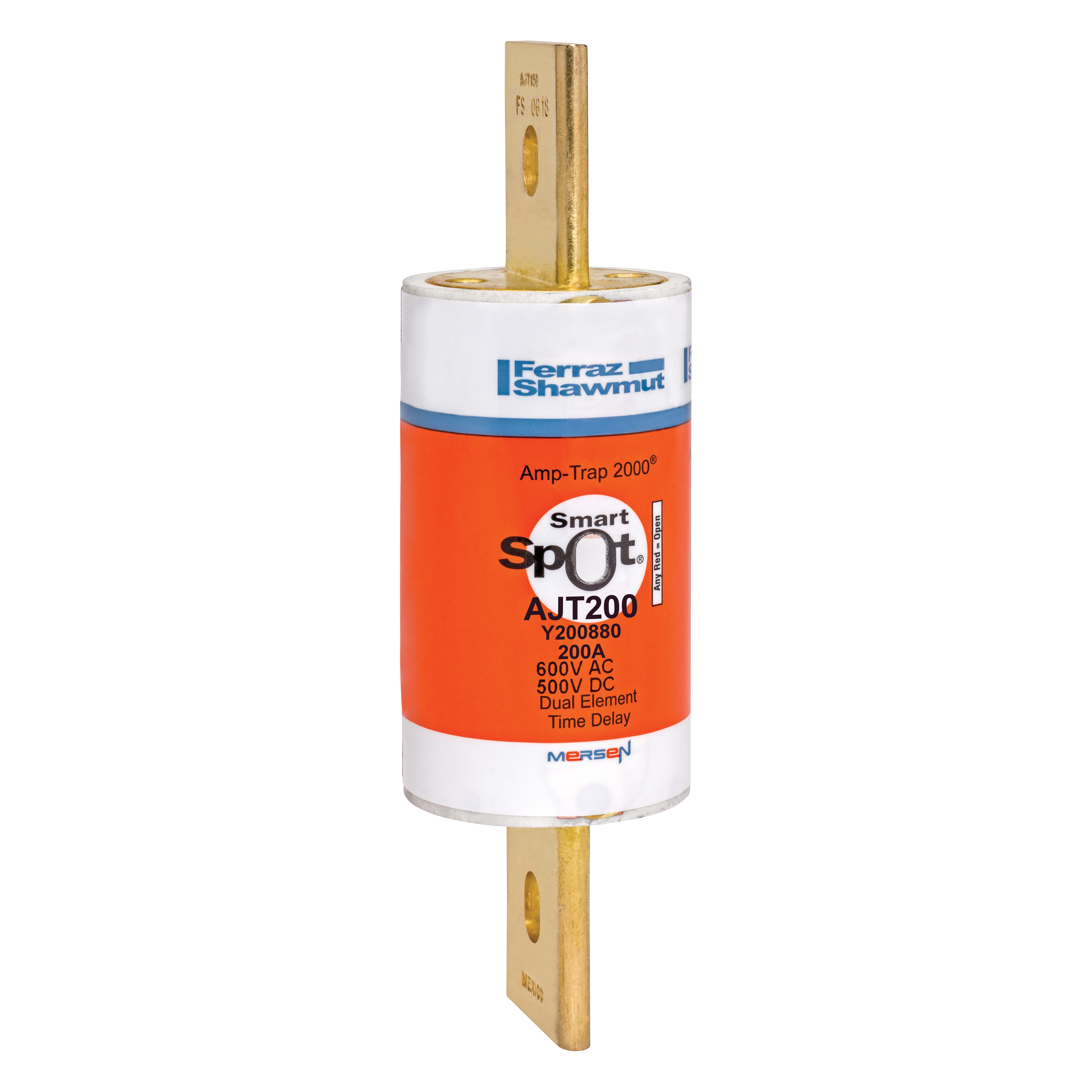 MERS 41x146mm Class J Time delay 600Vac/500Vdc 200kAac/100kAdc 200A IEC/UL - AJT200