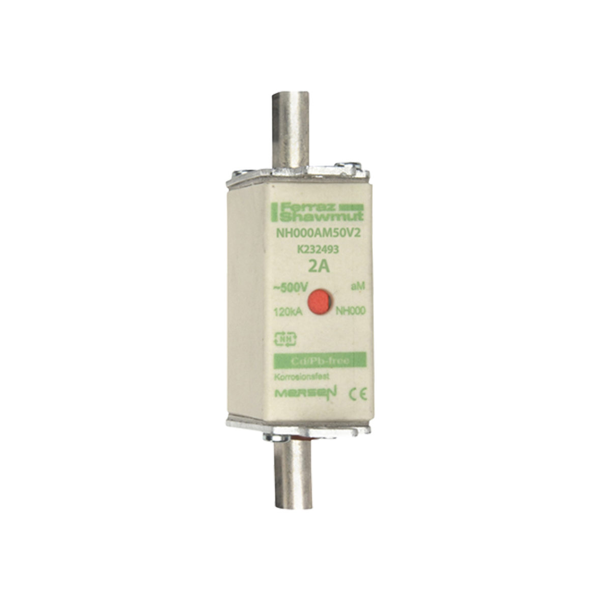 MERS NH000 aM 500Vac 120kA 2A double ind. IEC - NH000AM50V2 - K232493