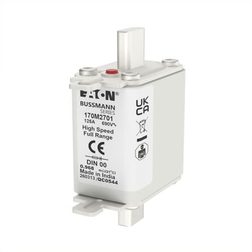 BUSS HS Size 00 gR 690Vac 300kA 125A IEC type T-ind. - 170M2701