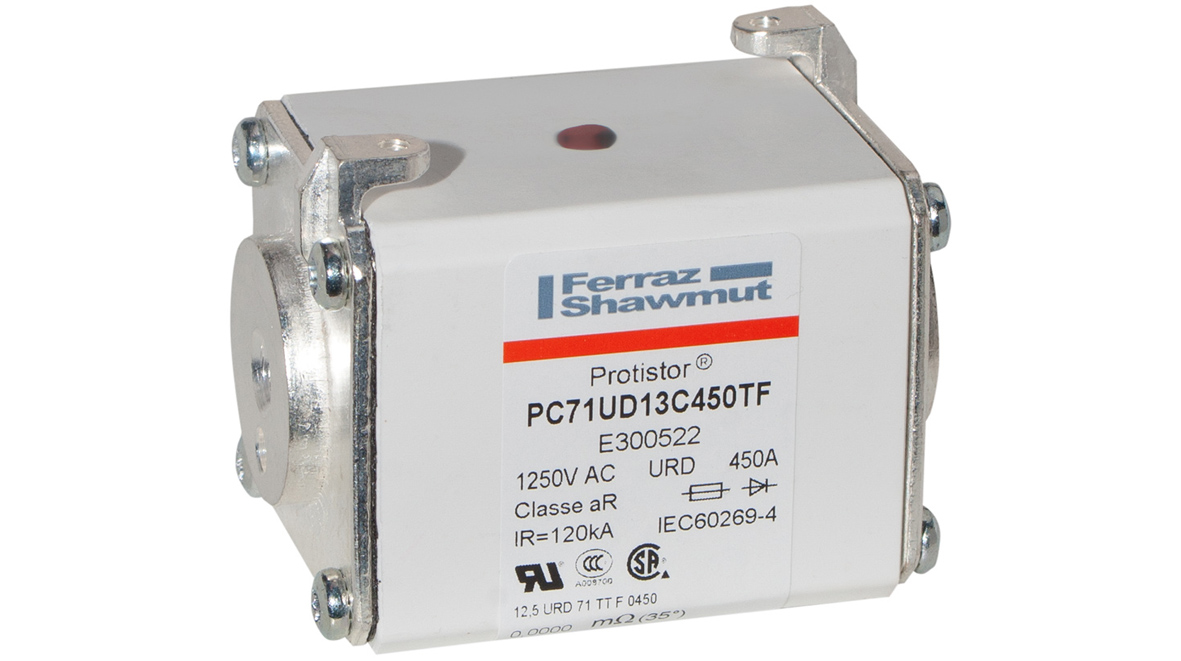 MERS HS Size 71 aR 1300Vac 126kA 450A URD TTF M8 IEC/UL - PC71UD13C450TF - E300522