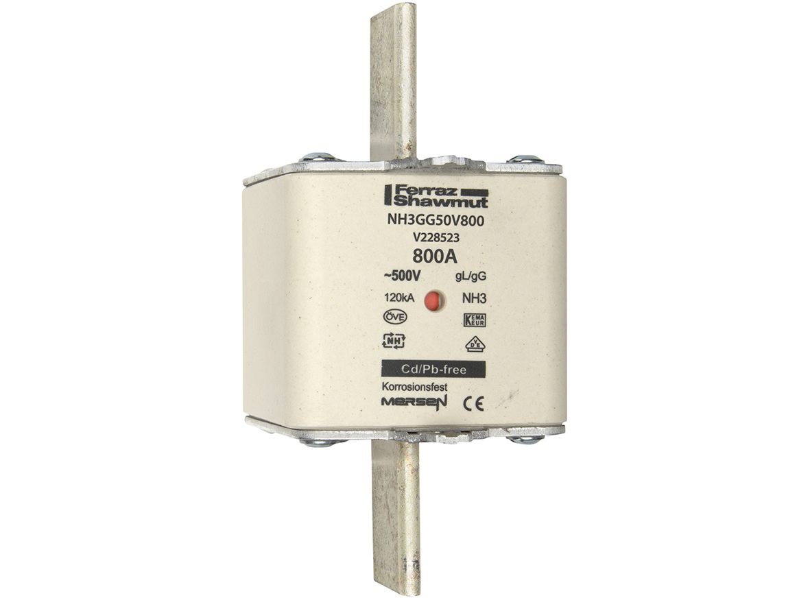 MERS NH3 gG 500Vac/250Vdc 120kA 800A - double ind. IEC NH3GG50V800- V228523