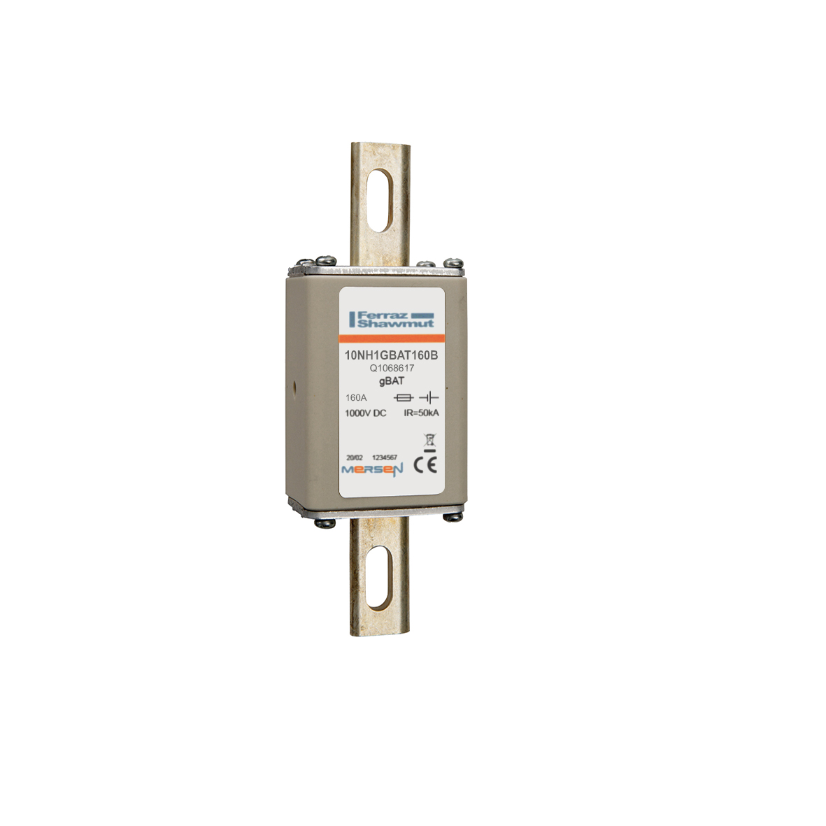 MERS NH1 gBAT 1000Vdc 150kA 160A Direct mounting - 10NH1GBAT160B - Q1068617