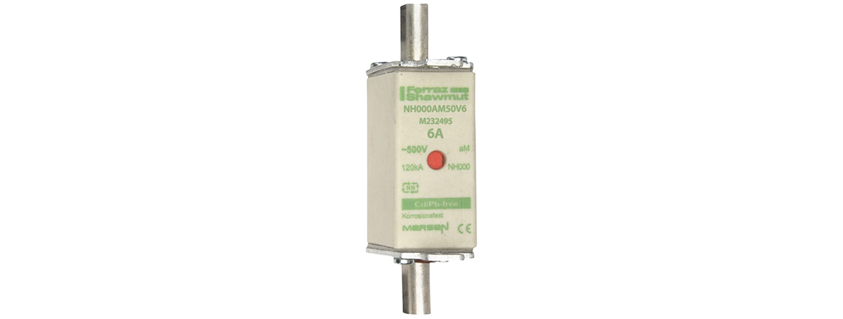 MERS NH000 aM 500Vac 120kA 6A double ind. IEC - NH000AM50V6 - M232495