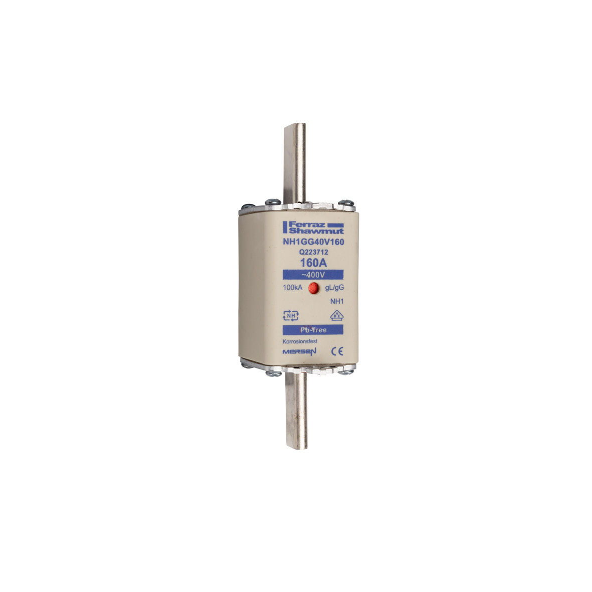 MERS NH1 gG 400Vac 100kA 160A double ind. - NH1GG40V160 - Q223712